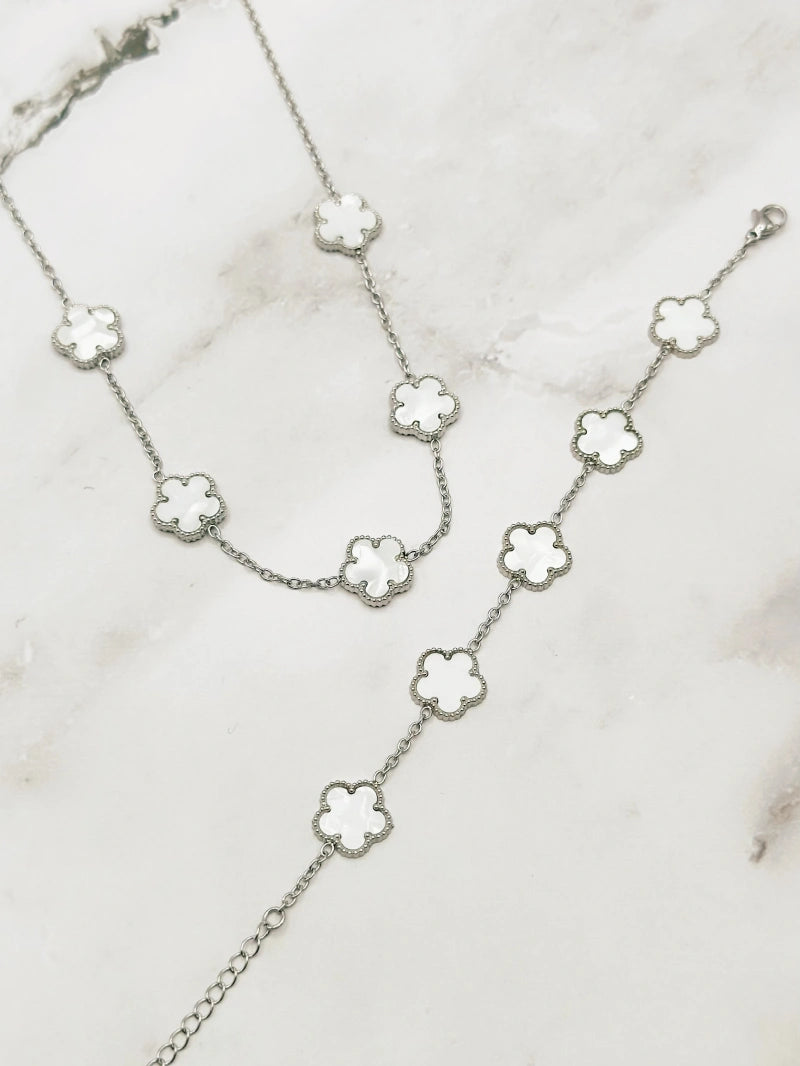 Collier Trèfles nacre Natacha