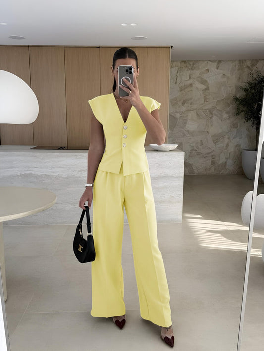 Ensemble gilet sans manche Coralie